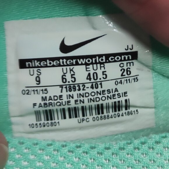 NIKE FREE 5.0 WOMEN SNEAKERS BLUE SIZE US. 9 PRE-OWNED - Picture 9 of 11